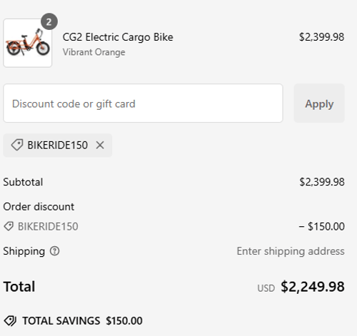 proof of working Mooncool coupon codes BIKERIDE150