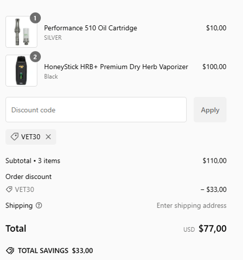 proof of working HoneyStick coupon codes VET30
