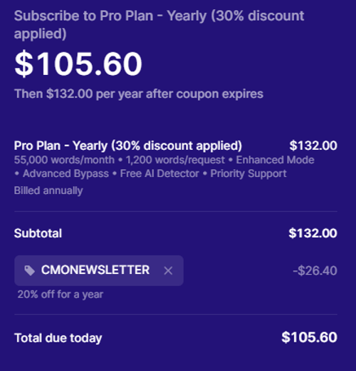 proof of working Walter Writes AI promo codes CMONEWSLETTER
