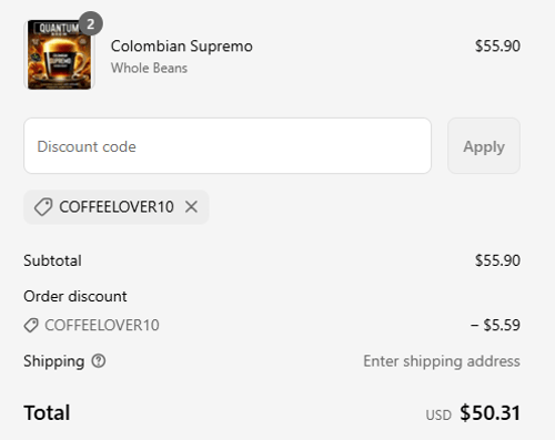 proof of working Quantum Brew coupon codes COFFEELOVER10