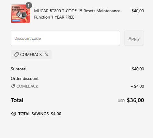 proof of working ThinkCar coupon codes COMEBACK