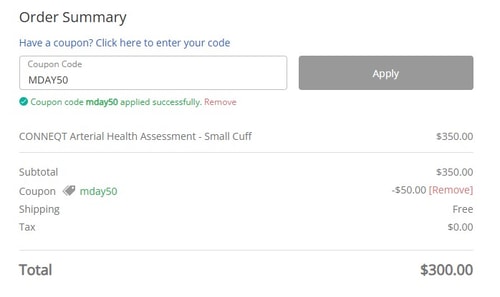 proof of working CONNEQT Health coupon codes MDAY50