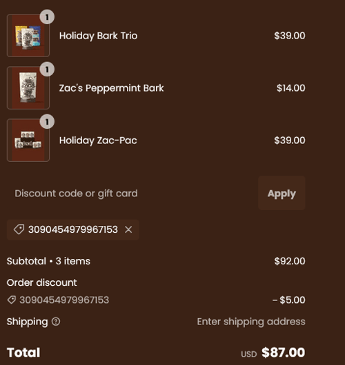 proof of working Zac's Sweet Shop coupon codes 3090454979967153