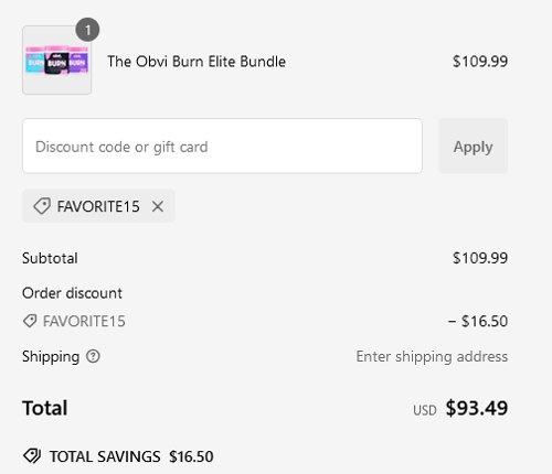 proof of working Obvi discount codes FAVORITE15 