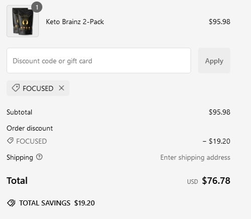 proof of working Keto Brainz discount codes FOCUSED