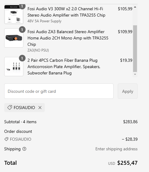 proof of working Fosi Audio coupon codes FOSIAUDIO