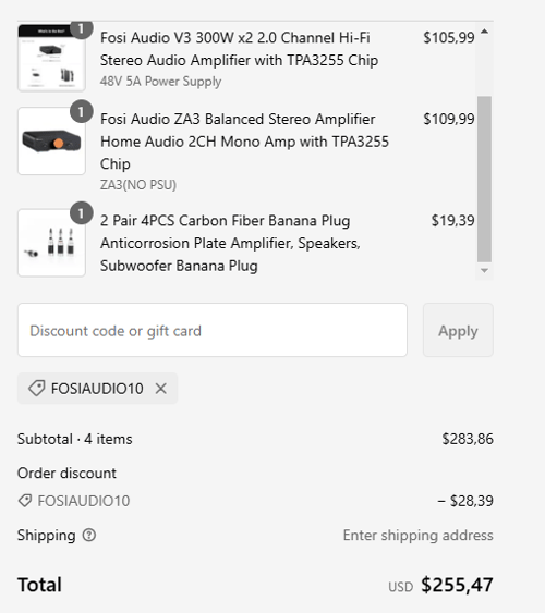 proof of working Fosi Audio coupon codes FOSIAUDIO10