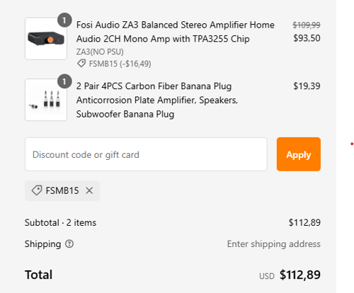 proof of working Fosi Audio coupon codes FSMB15