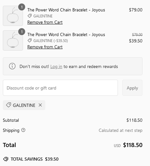 proof of working Waxing Poetic coupon codes GALENTINE