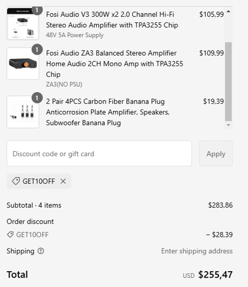 proof of working Fosi Audio coupon codes GET10OFF
