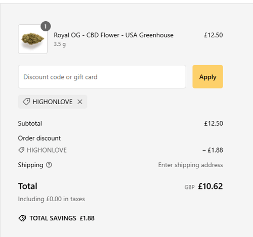 proof of working BudBros discount codes HIGHONLOVE