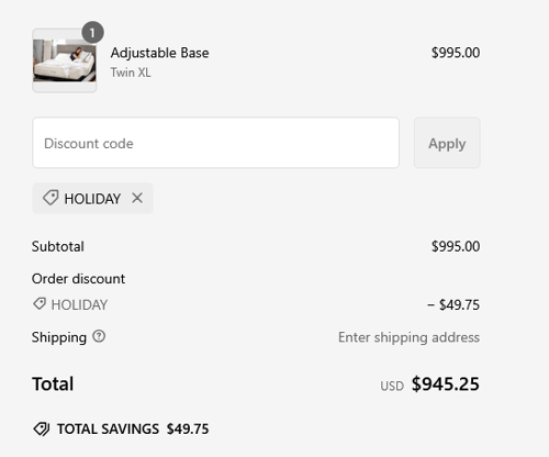 proof of working Latex Mattress Factory discount codes HOLIDAY