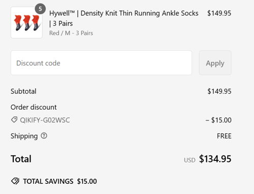 proof of working Hywell Socks discount codes QIKIFY-G02WSC