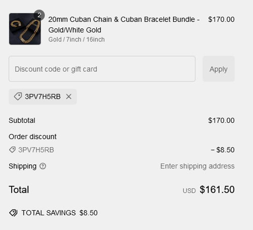 proof of working IceClique Jewelry discount codes 3PV7H5RB