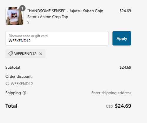 proof of working Alpha Weebs discount codes WEEKEND12