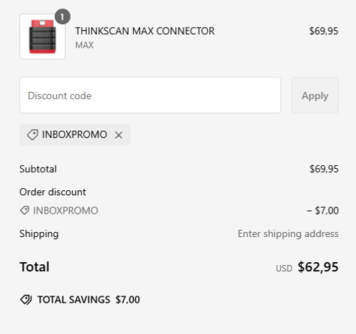 proof of working ThinkCar coupon codes INBOXPROMO