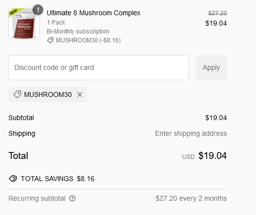 proof of working Longevity Box discount codes MUSHROOM30