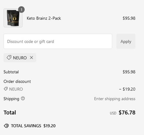 proof of working Keto Brainz discount codes NEURO