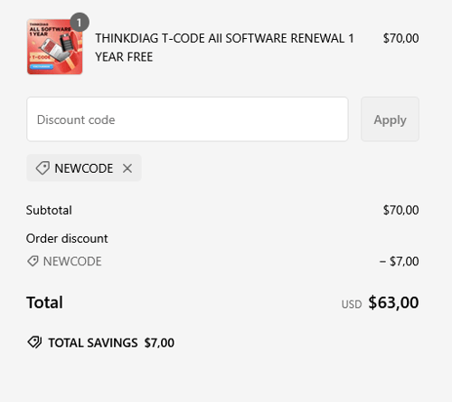 proof of working ThinkCar coupon codes NEWCODE