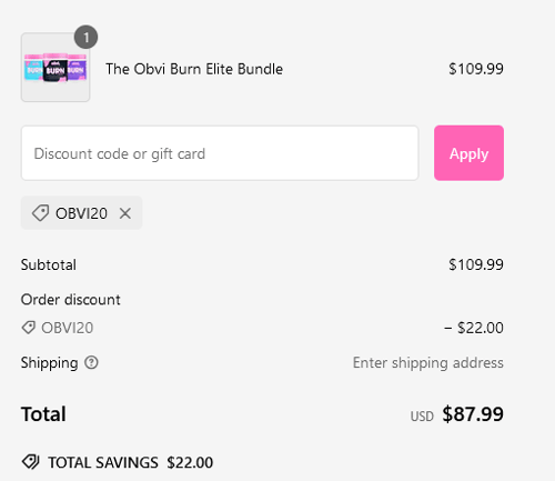 proof of working Obvi discount codes OBVI20