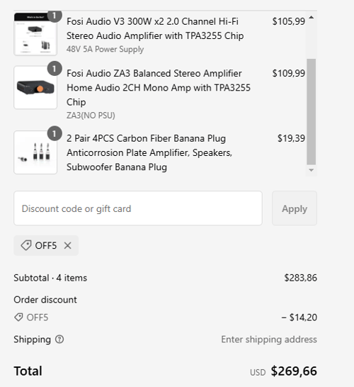 proof of working Fosi Audio coupon codes OFF5
