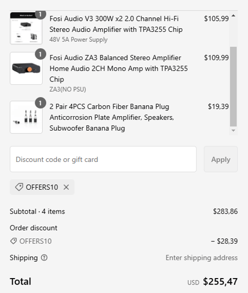 proof of working Fosi Audio coupon codes OFFERS10