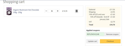 proof of working Indigo Herbs discount codes REPLENISH2248
