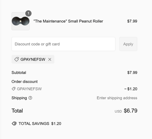 proof of working Rollga Foam Rollers coupon codes GPAYNEFSW