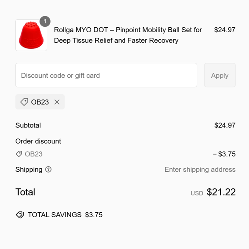 proof of working Rollga Foam Rollers coupon codes OB23