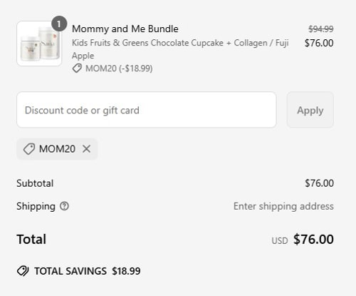 proof of working Sana Life discount codes MOM20