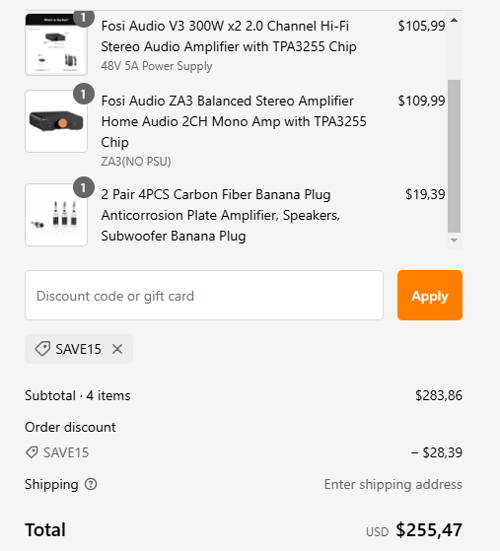 proof of working Fosi Audio coupon codes SAVE15