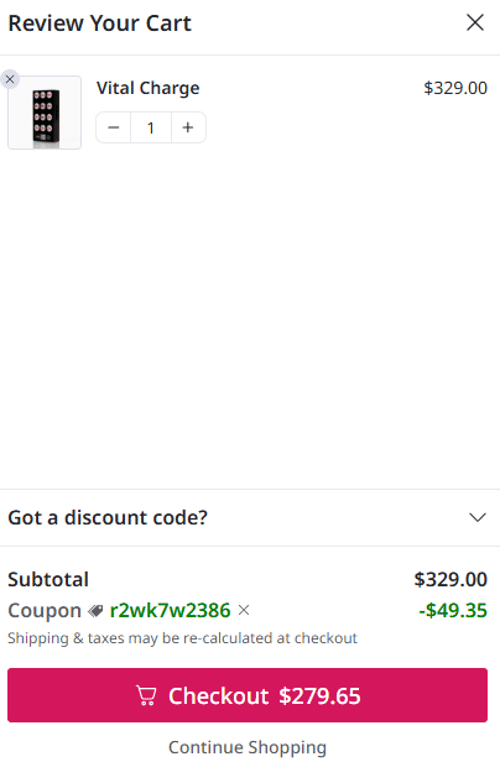 proof of working Vital Red Light discount codes r2wk7w2386