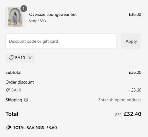 proof of working H&L Fashions discount codes BA10