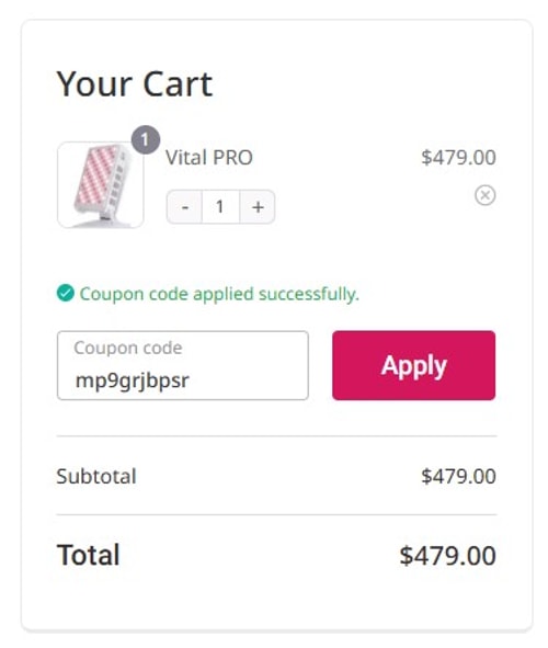 proof of working Vital Red Light discount codes mp9grjbpsr