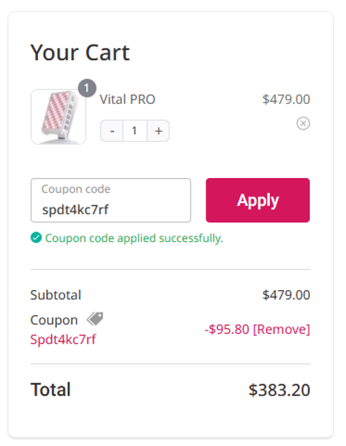 proof of working Vital Red Light discount codes spdt4kc7rf