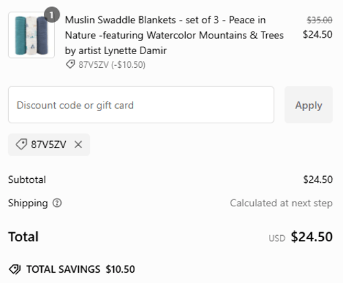 proof of working SwaddleDesigns promo codes 87V5ZV