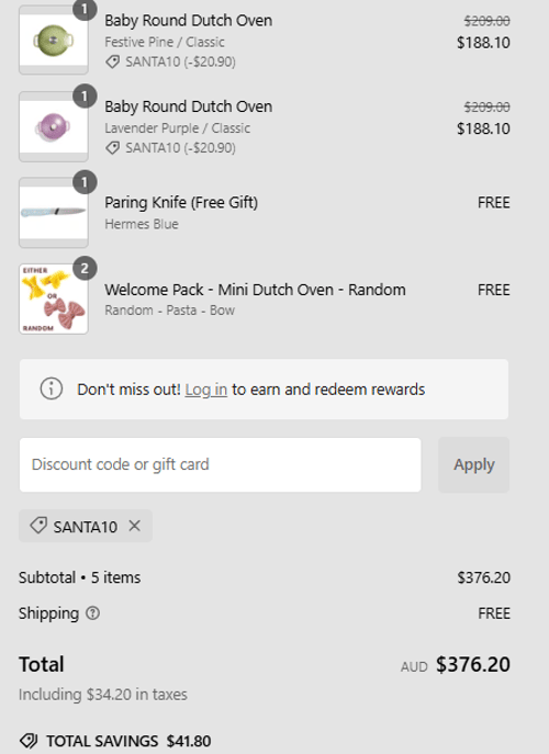 proof of working Crumble Cookware discount codes SANTA10