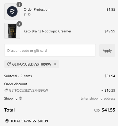 proof of working Keto Brainz discount codes GETFOCUSEDVZFH89RW
