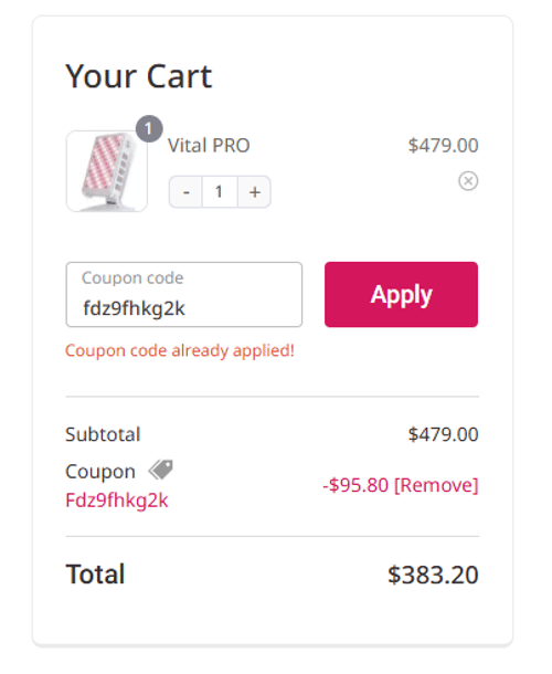 proof of working Vital Red Light discount codes fdz9fhkg2k