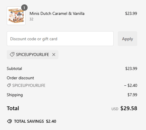 proof of working Rip Van coupon codes SPICEUPYOURLIFE