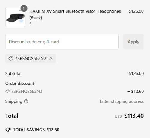 proof of working HAKII discount codes 7SRSNQS5E3N2