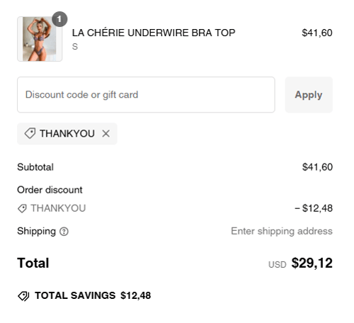 proof of working Berry Beachy Swimwear coupon codes THANKYOU
