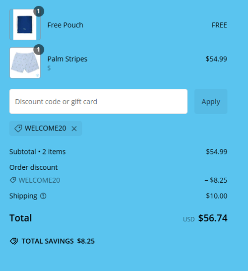 proof of working Bermies discount codes WELCOME20