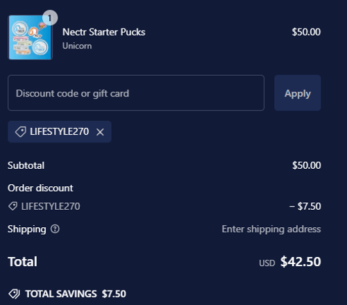 proof of working Nectr.Energy discount codes LIFESTYLE270