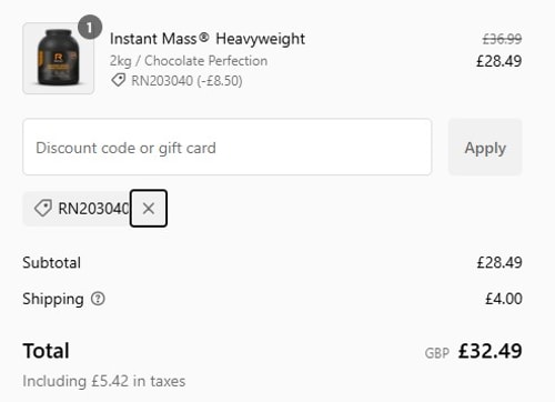 proof of working Reflex Nutrition discount codes RN203040
