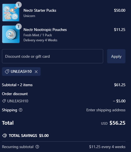 proof of working Nectr.Energy discount codes UNLEASH10