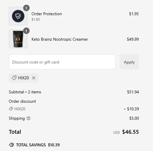 proof of working Keto Brainz discount codes HIX20