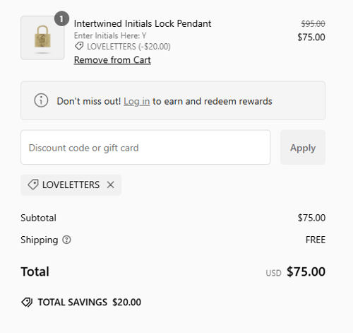 proof of working Waxing Poetic coupon codes LOVELETTERS