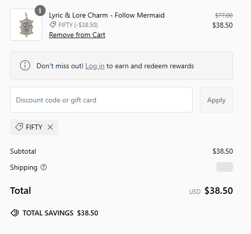proof of working Waxing Poetic coupon codes FIFTY