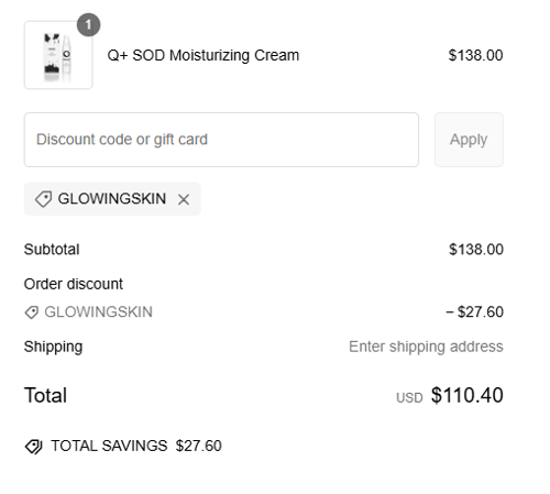 proof of working PRIORI Skincare discount codes GLOWINGSKIN